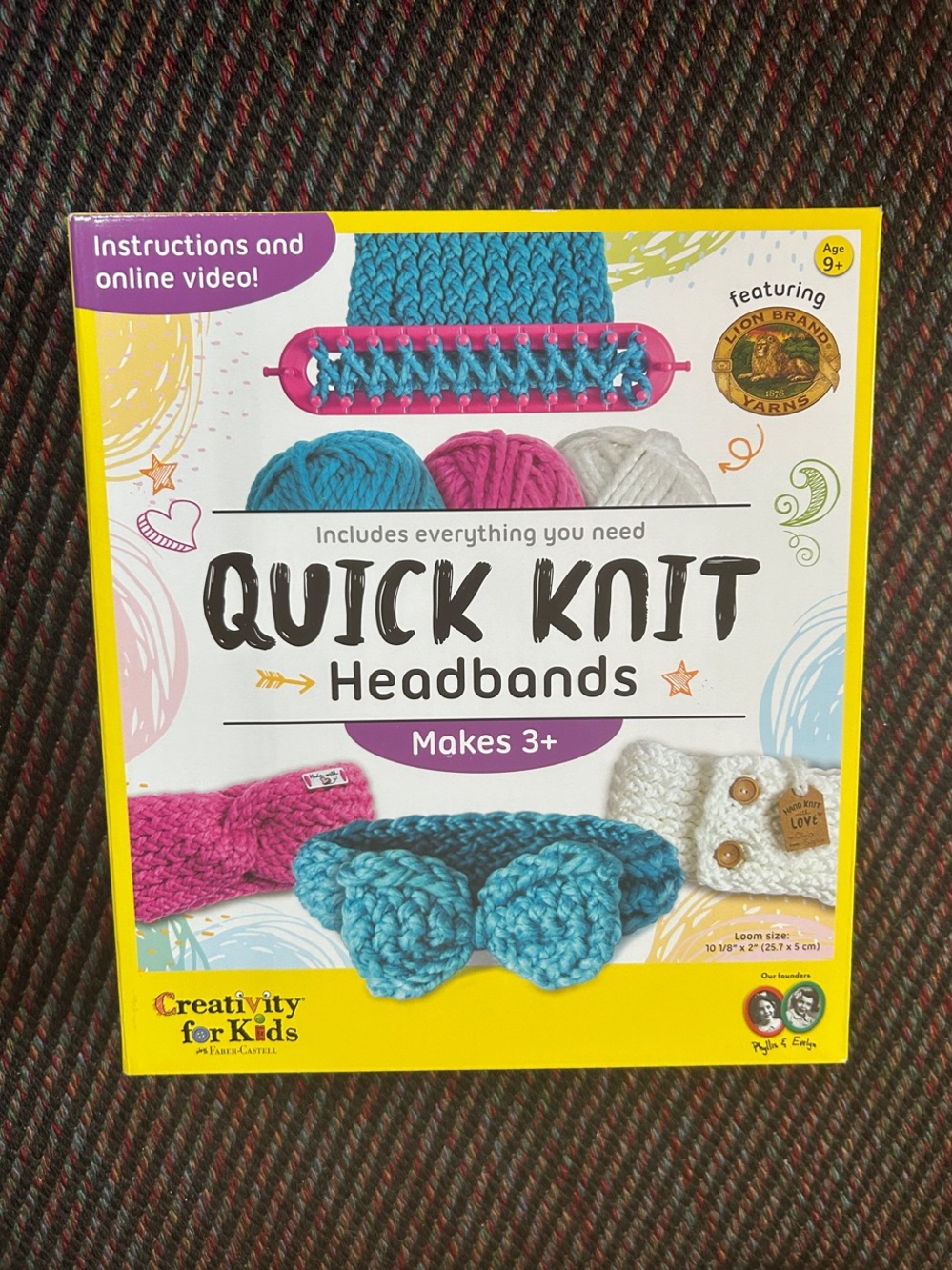 Creativity For Kids Quick Knit Headbands Craft Kit NIB Loom Yarn Lion Brand